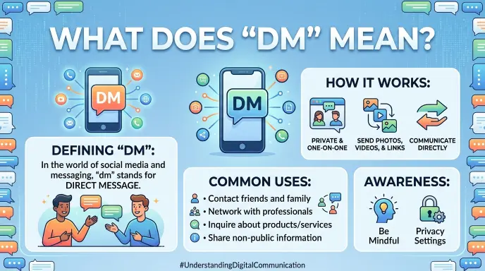 DM Meaning in Text