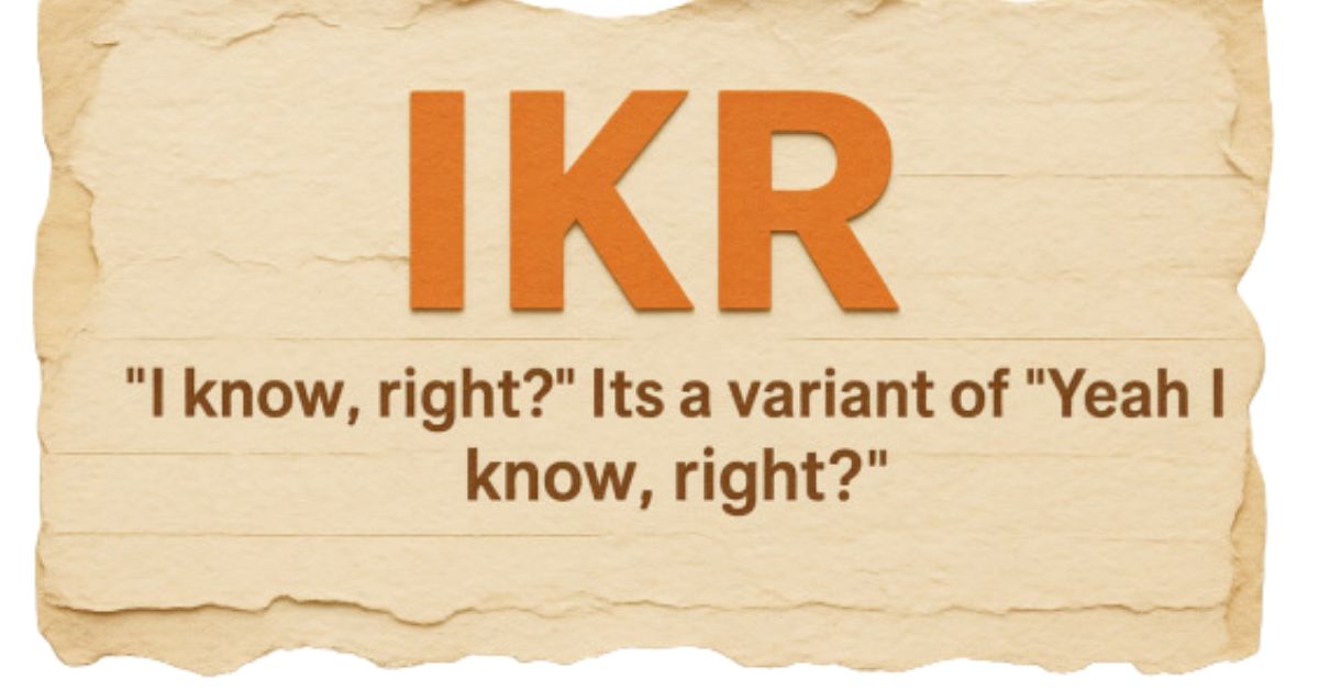 ikr meaning in text